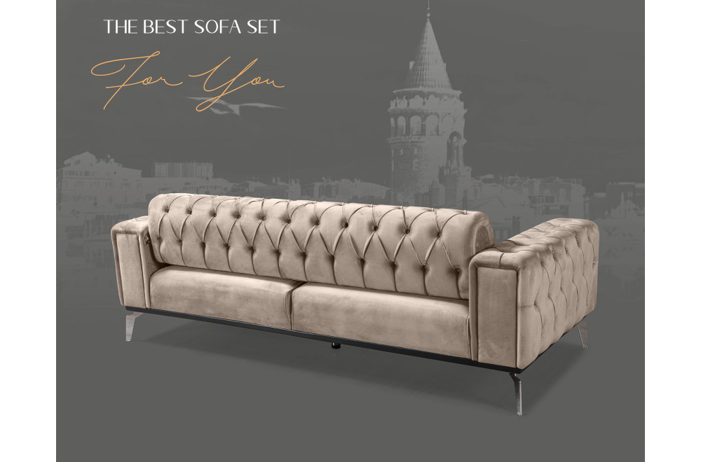 Inci Quilted Sofa Set